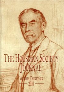 Housman Society Journal cover